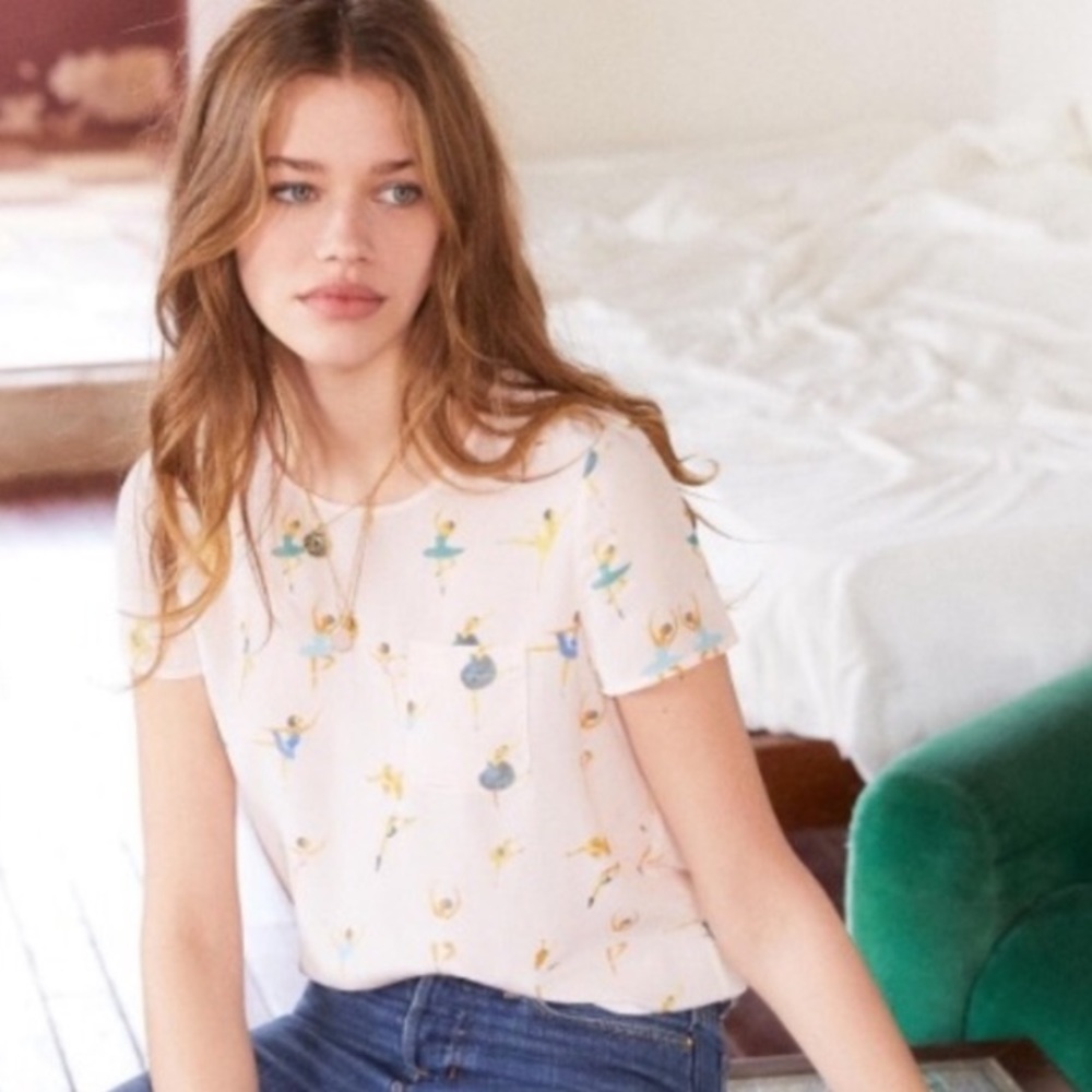 Sezane & G Kero Warry Blouse. Ballet Print. 36